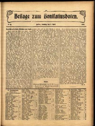 Zweite Ausgabe vom Sonntag, den 08. April 1906.
