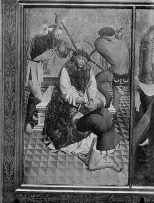 Barbara-Altar — Passionsszenen — Agonie Christi, Christus Marter, Dornenkrönung, Kreuztragung — Dornenkrönung