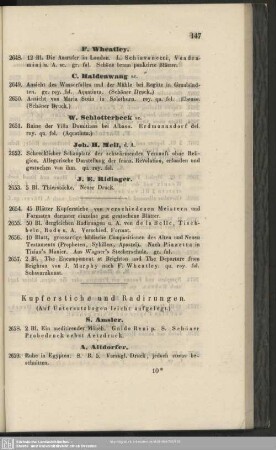 Kupferstiche und Radirungen