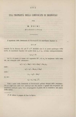 Una proprietà della lemniscate di Bernoulli.
