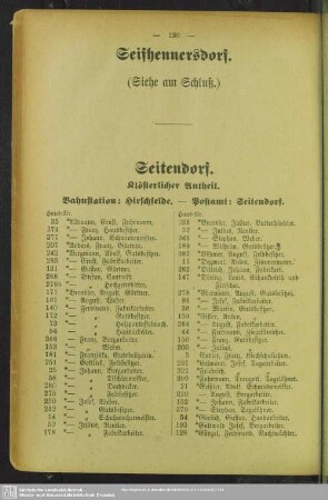 Seitendorf. Klösterlicher Antheil