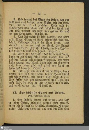 17. Der schönste Sport auf Erden