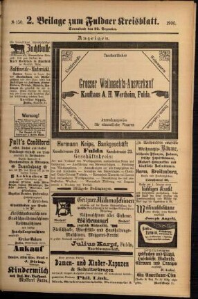 Dritte Ausgabe vom Samstag, den 22. Dezember 1900.