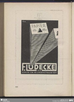 Papier für Offset- und Tiefdruck F. Ludecke A.-G., Berlin