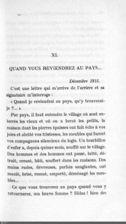 LX. Quand vous reviendrez au pays