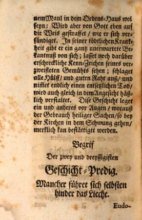 Lait- und Schrek-Stern. Das ist: Geschicht-Predigen : In sich haltend: Theils Folg- Theils Haß-Würdige Lebens-Thaten. 6