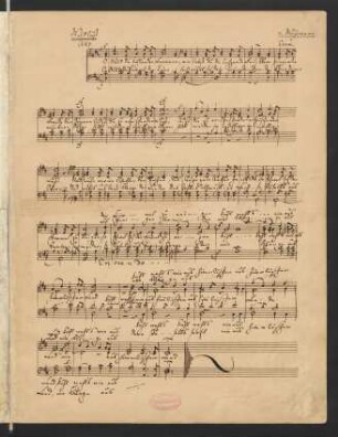 Im Wald; Coro maschile; D-Dur; MWV F 11; op. 100,4