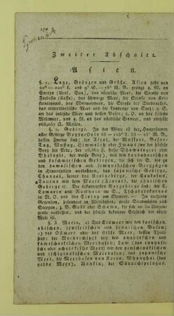 Zweiter Abschnitt. Asien