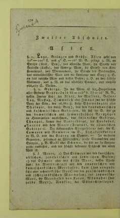 Zweiter Abschnitt. Asien