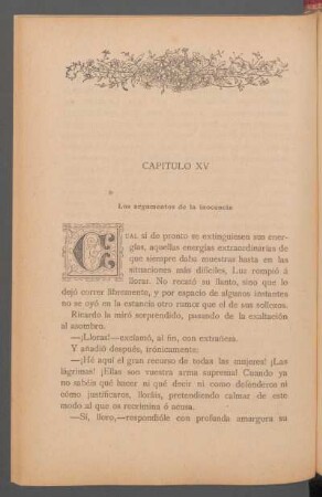 Capítulo XV - Los argumentos de la inocencia