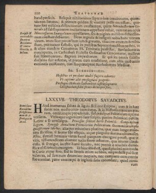 LXXXVII. Theodorus Savadcius