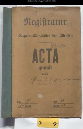 Gemeinde-Empfänger, Kassen-Inspektor (Kassensekretär) - generalia -
