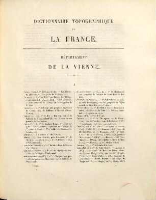 Dictionnaire topographique du département de la Vienne : comprenant les noms de lieu anciens et modernes ; rédigé sous les auspices de la Société des Antiquaires de l'Ouest