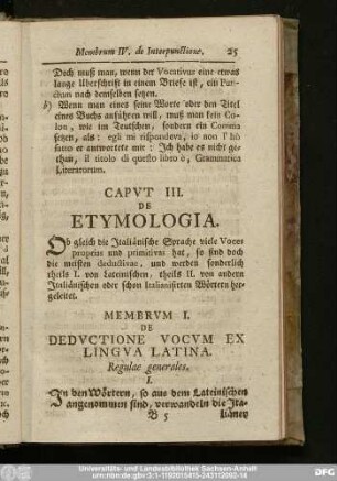 Caput III. De Etymologia.