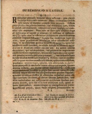 Dissertatio Ivris Ecclesiastici Eaqve Inavgvralis De Beneficio A Latere