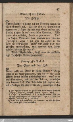 Neunzehnte Fabel. Die Frösche