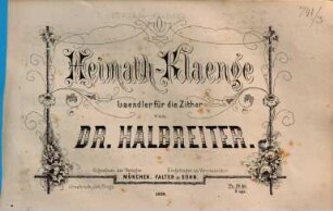 Heimathklänge : Ländler für Zither