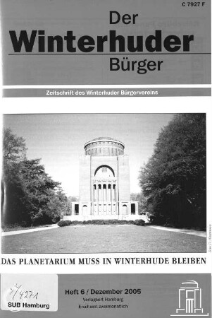Heft 6 / Dezember 2005 : Zeitschrift des Winterhuder Bürgervereins