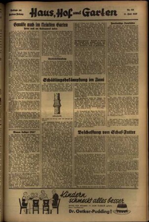Zweite Ausgabe vom Freitag, den 11. Juni 1937.