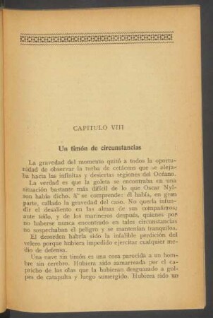 Capítulo VIII - Un timón de circunstancias