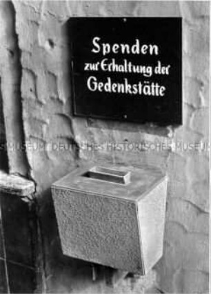 Spendenkasten in der Gedenkstätte Buchenwald
