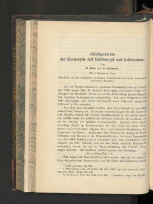 Gleichgewichte der Eisenoxyde mit Kohlenoxyd und Kohlensäure.