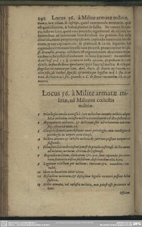 Locus 56. à Milite armatae militiae, ad Militem coelestis militiae