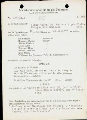 Haupt, Heinz, Dr.