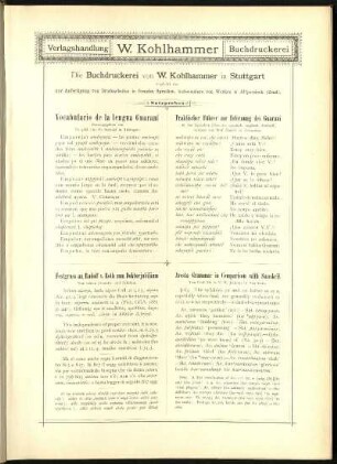 Verlagshandlung W. Kohlhammer Buchdruckerei, Satzprobe