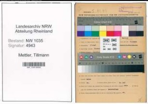 Entnazifizierung Tillmann Mettler , geb. 17.08.1907 (Bergbauangestellter)