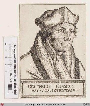 Bildnis Desiderius Erasmus, gen. Erasmus von Rotterdam