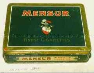 Blechdose für 100 Stück "MENSUR FINEST CIGARETTES"