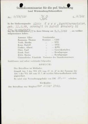 Kees, Alois