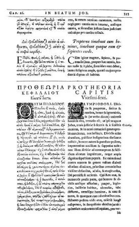 Protheoria Capitis Vicesimi-sexti.