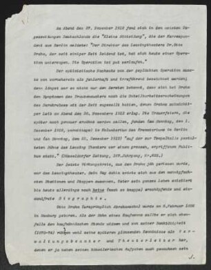 Kurzbiografie von Otto Brahm