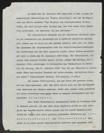 Kurzbiografie von Otto Brahm