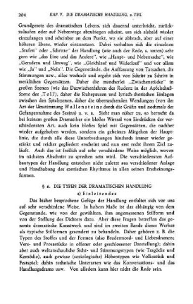 § 6. Die Typen Der Dramatischen Handlung