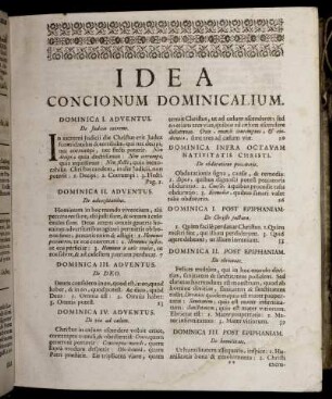 Idea Conicionum Dominisalium.