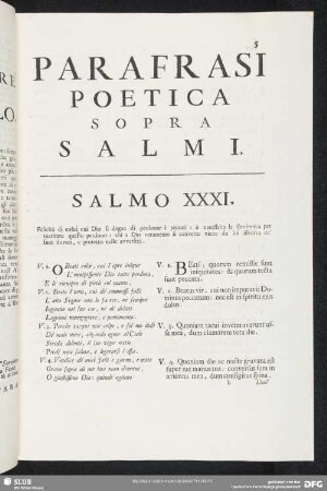 Parafrasi poetica sopra Salmi