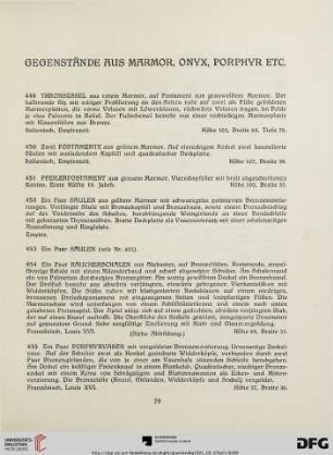 Gegenstände aus Marmor, Onyx, Porphyr etc. (Nr. 449-480)