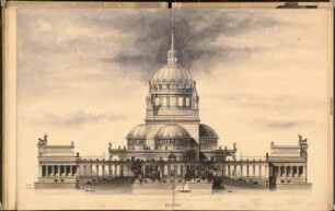 Berliner Dom Schinkelwettbewerb 1884: Ansicht Ostfassade