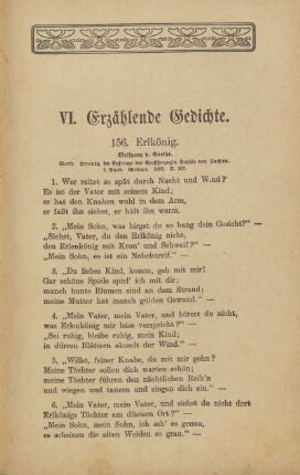 VI. Erzählende Gedichte