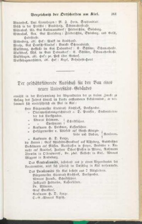 Der geschäftsführende Ausschuß für den Bau eines neuen Universitäts-Gebäudes.
