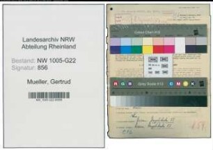 Entnazifizierung Gertrud Mueller , geb. 31.01.1902 (Kauffrau)