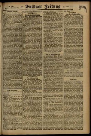 Zweite Ausgabe vom Samstag, den 03. September 1921.
