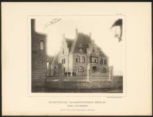 Städtische Wasserwerke Berlin, Werk Lichtenberg: Beamten-Wohnhaus (Betriebsingenieur und Maschinisten) (Tafel 23)