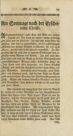 Am Sonntage nach der Erscheinung Christi.