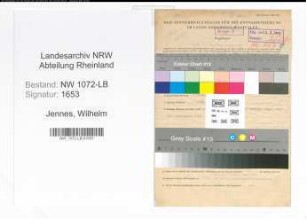 Entnazifizierung Wilhelm Jennes , geb. 27.10.1907 (Buchhalter)