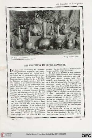 Die Tradition im Kunst-Gewerbe