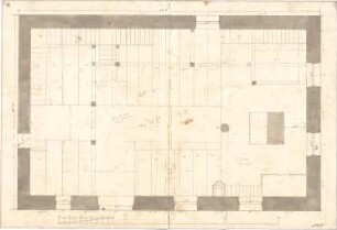 Dolmetsch, Heinrich; Zazenhausen; Ev. Pfarrkirche, Restaurierung - Alter Zustand (Grundriss EG)